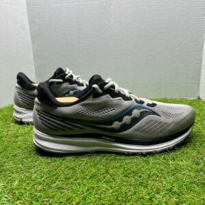 Saucony Ride 14 Gray Black Lightweight Running Shoes S20650-35 Men's Size 11